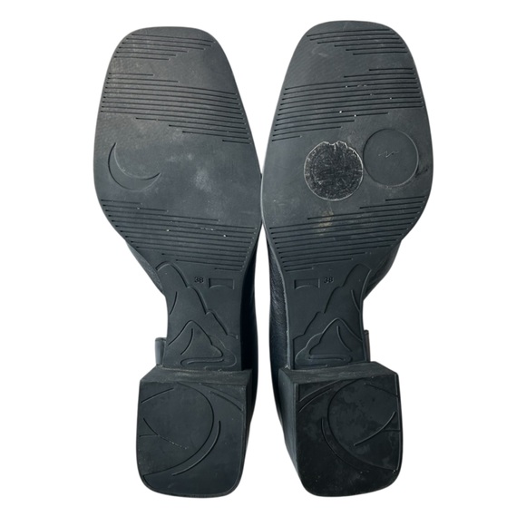 Camper Kobo Black Leather Square Heel Pump Womens 38 - Picture 6 of 7